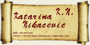 Katarina Nikačević vizit kartica